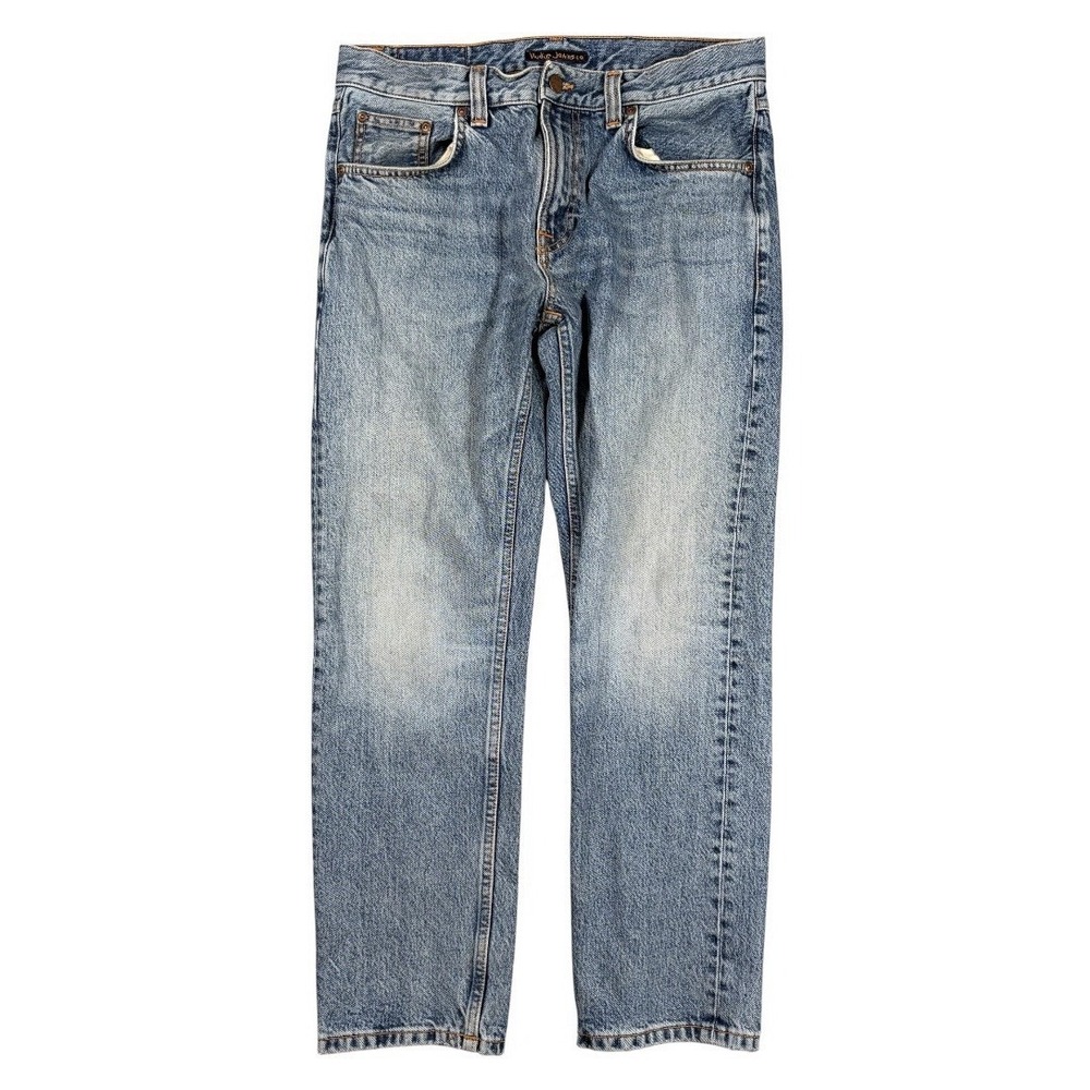 Nudie Gritty Jackson Jeans Mens Sz 31x28 Fit 33x28 Blue Slim Straight Denim